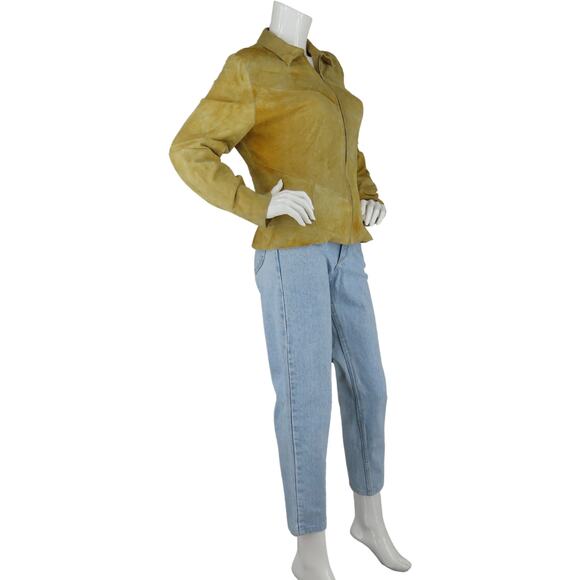 Nicola Berti Made in Italy Moto Rust Distressed Tan Suede Leather jacket - Picture 7 of 11